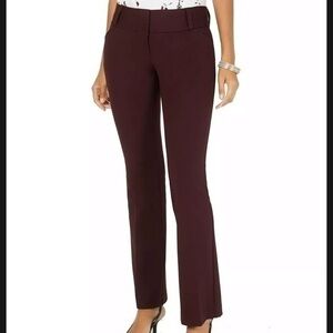 Alfani Women's Dress Pants Wine Size 4S Short Trouser-Leg Stretch $69